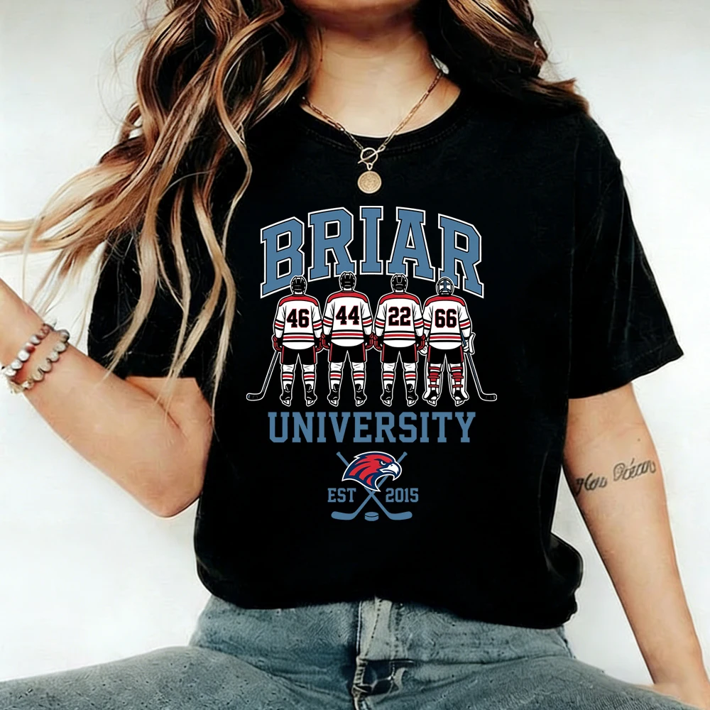 Фото Футболка для хоккея Briar University, серия Off Campus Hockey Romance, с принтом Graham Logan Tucker, DI Laurentis №1