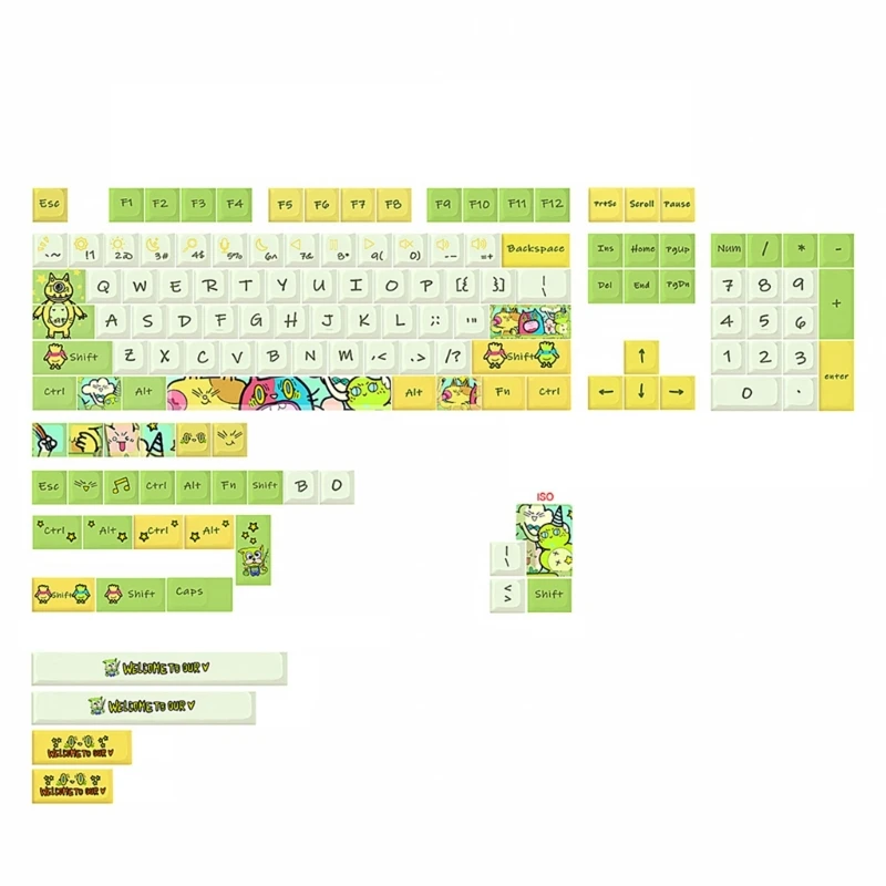 

Колпачки для механической игровой клавиатуры MX с 135 клавишами