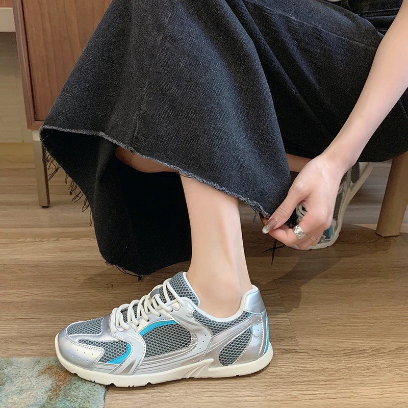 Дизайнерская Брендовая женская обувь летняя дышащая сетчатая на мягкой подошве