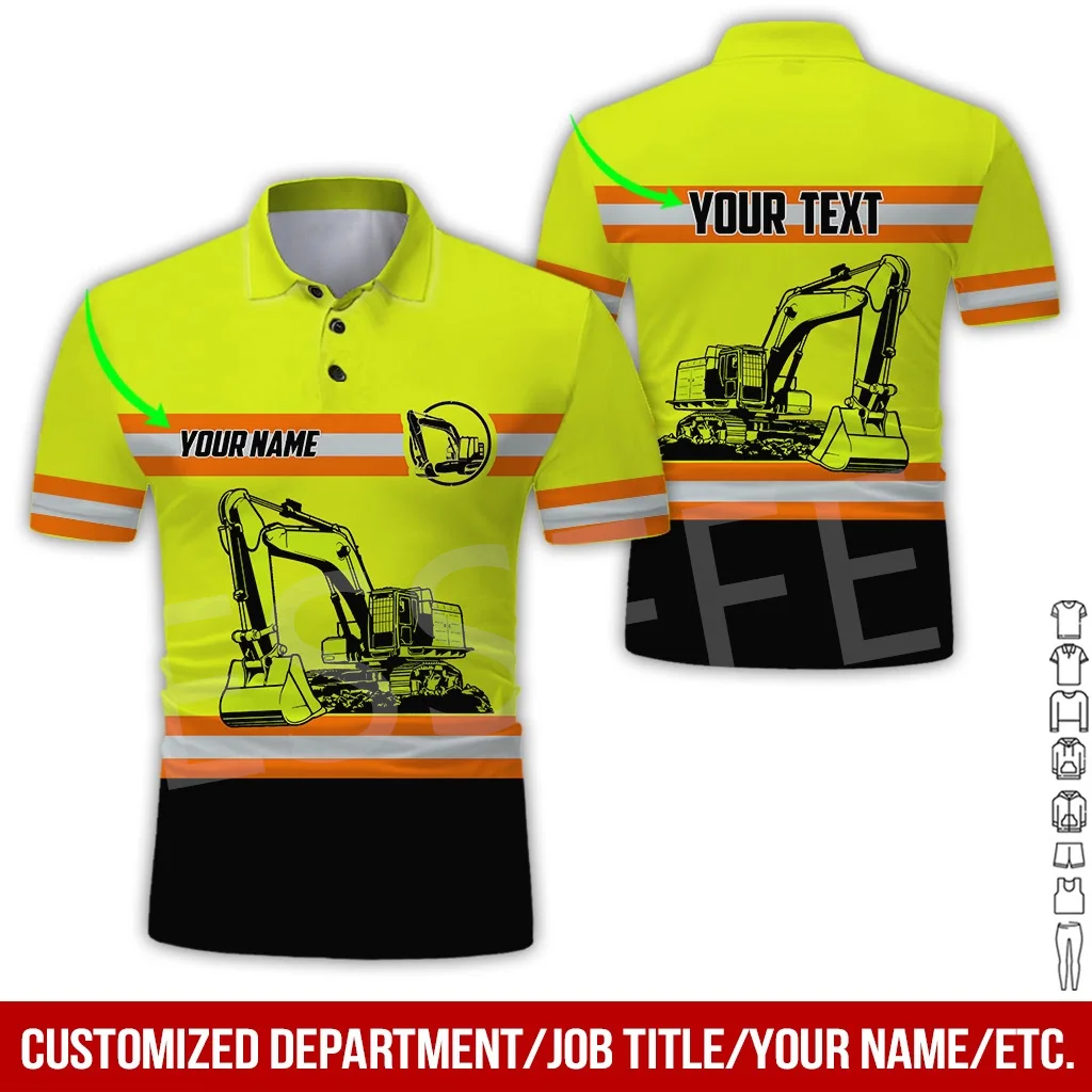 

Tessffel Cosplay Crane Heavy Equipment Operator Worker Excavator 3DPrint Summer Polo Shirts Streetwear Short Sleeves T-Shirts A2