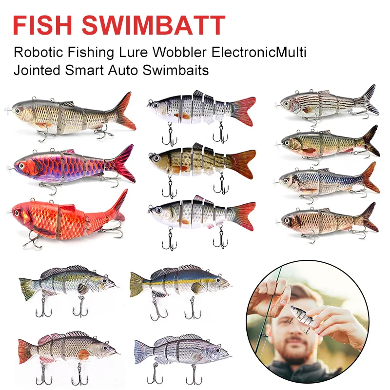

Electronic Robot Fish Bionic Fishing Lures Smart Auto-Swimming Electronic Robotic Fish Baits Carp Fish Tackle Accessories