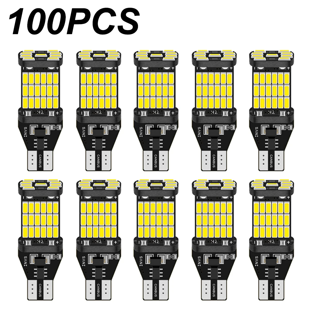 

100 шт. светодиодный светодиодные лампы T15 W16W 921 912 T16 T10 902, 45 шт.