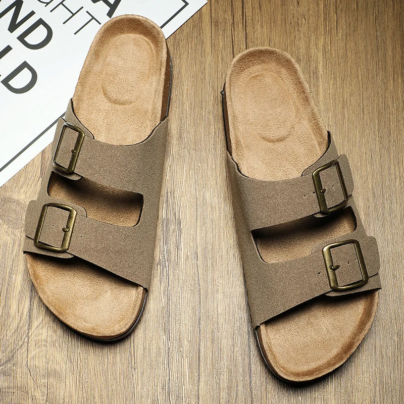 Мужские сандалии высококачественные натуральная кожа для улицы роскошные