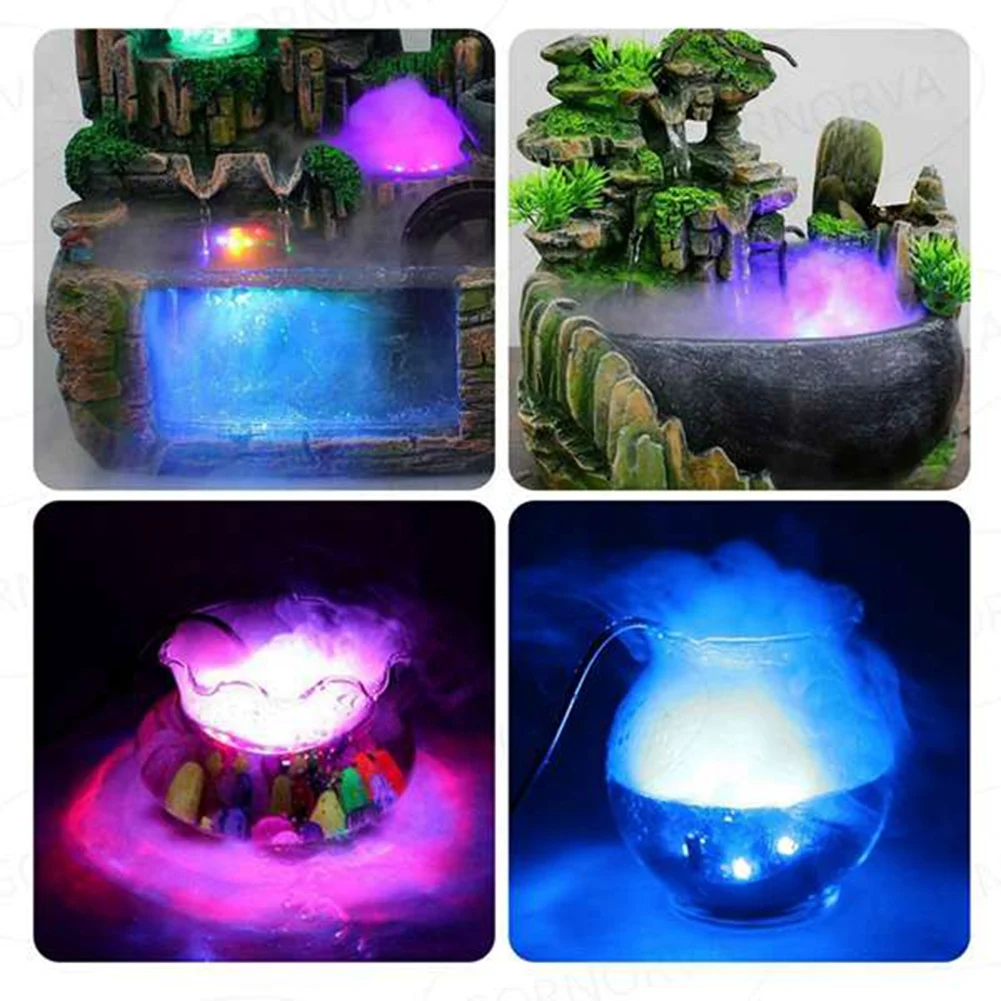 Mini Humidifier Mist Maker Fogger Water Fountain Pond Atomizer Fog with 12 Lights Landscape Decoration UK Plug | Бытовая техника
