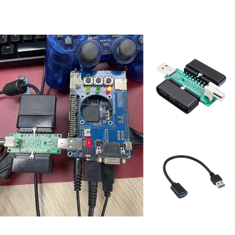

USB3.0 Cable Cord with PS PSX Controller Converter for MiSTerFPGA IOBoard