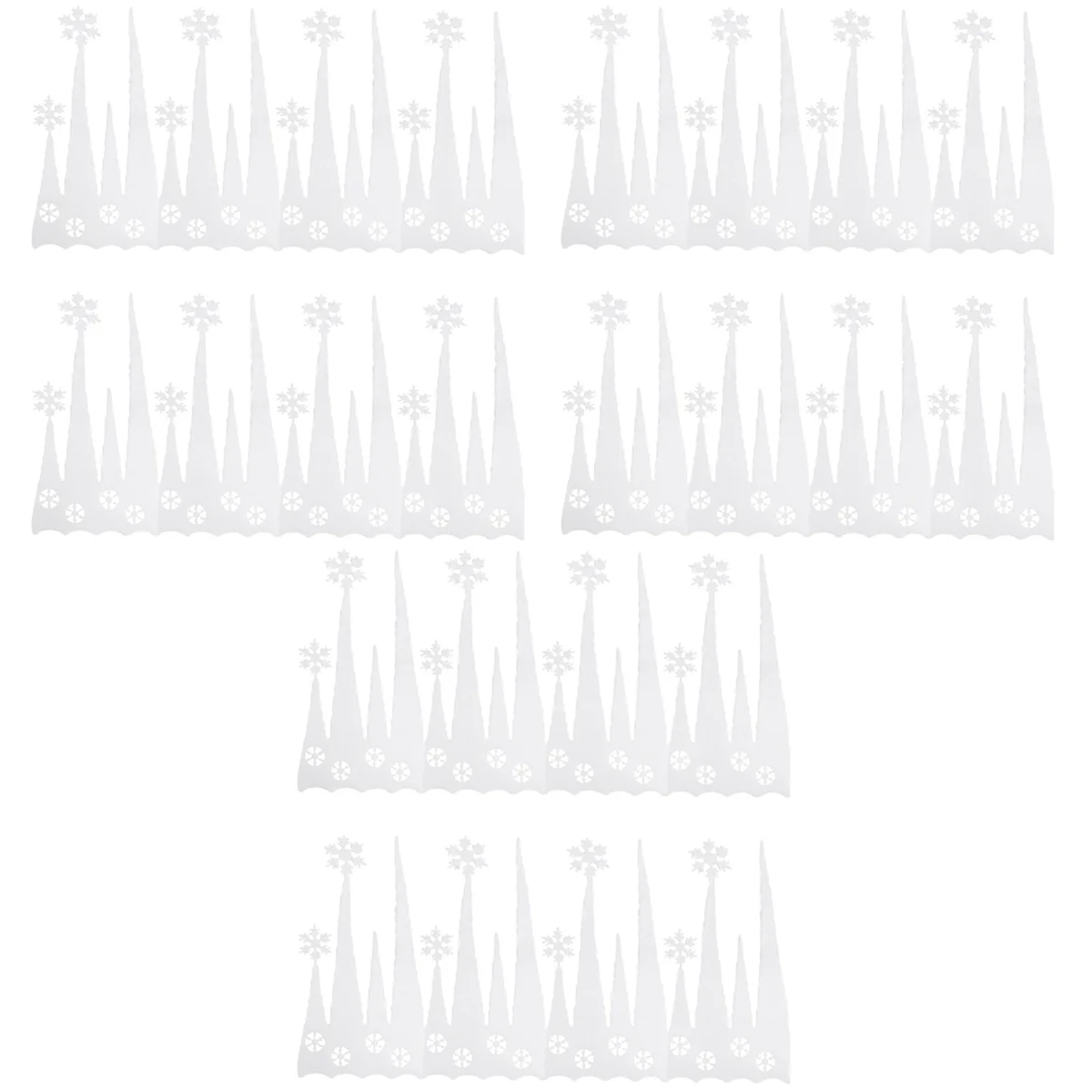

6 Sheets Christmas Decorations Snowflake Window Clings Christmas Window Decals Icicle Fringe Christmas Wall Stickers