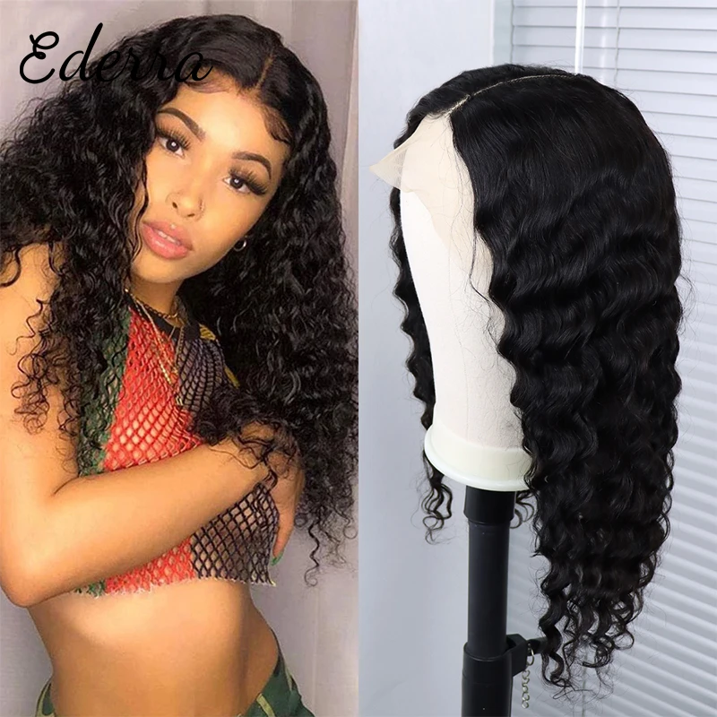 

13×4 Loose Deep Wave Wig Lace Frontal Wigs Pre Plucked Transparent Lace Front Human Hair Wigs Deep Wave Closure Wig