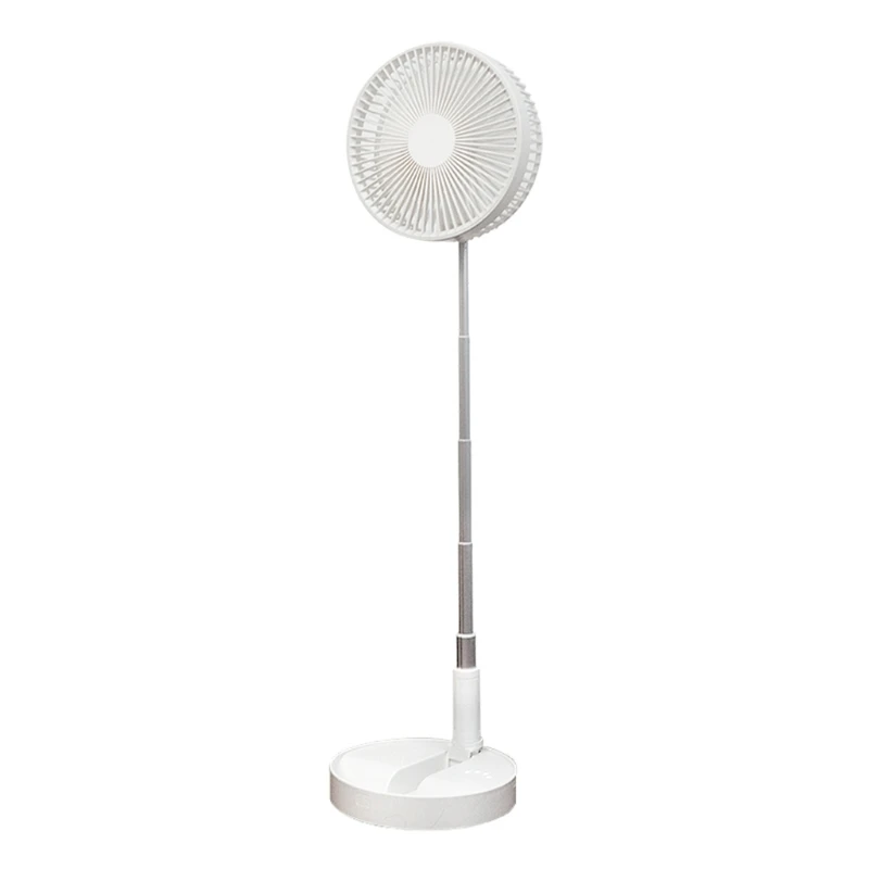 

Telescopic Pedestal Fan Portable Standing Fan USB Rechargeable Foldable Desk Fan 180 Degree Rotatable for Room Drop Shipping