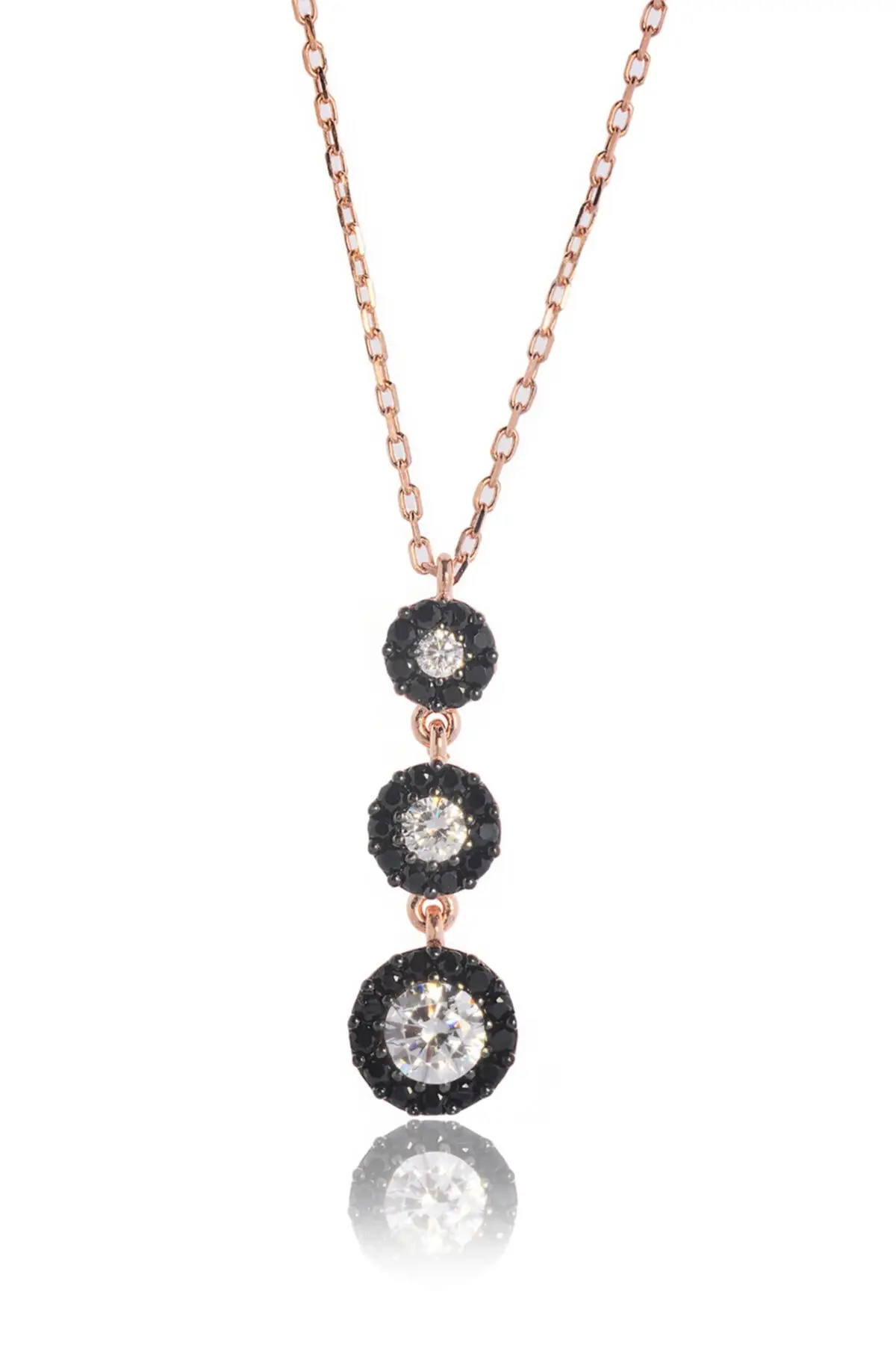 Black Safe Tria Necklace - Rose | Necklaces