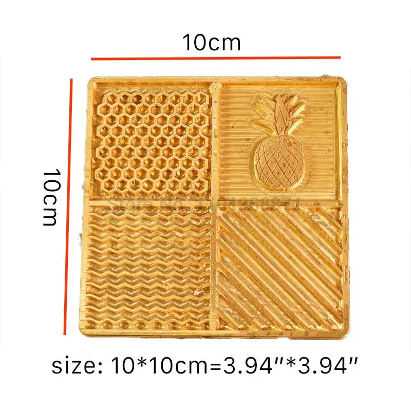 Bar Ice Stamp Brass Plate Honeycomb Mold Pineapple Customized Logo Branding DIY Cocktails Whiskey Printing Tools Carving Icecube