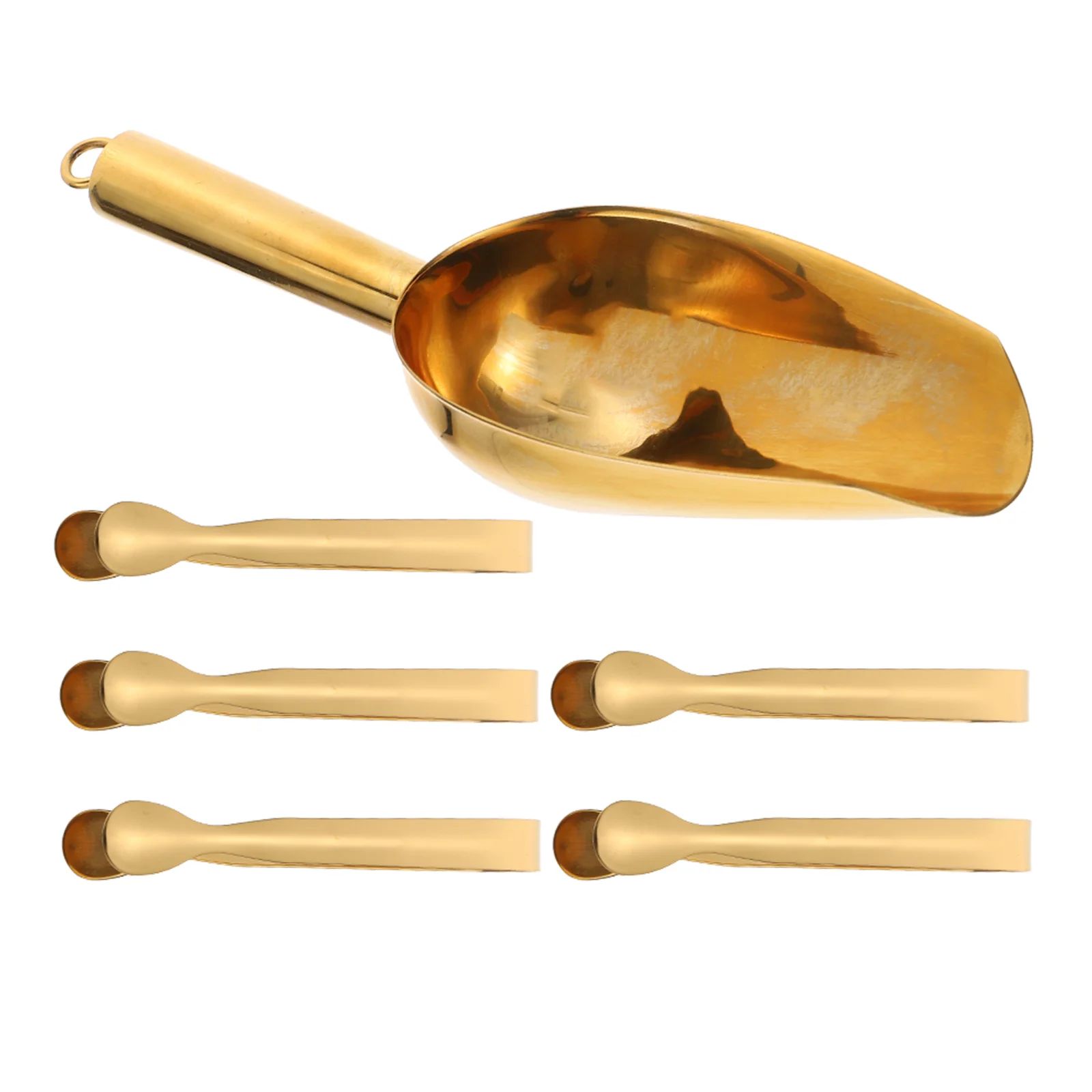 

Restaurant Kitchen Tongs Spatula Metal Mini Popcorn Kits Ice Cube Appetizer Spoons