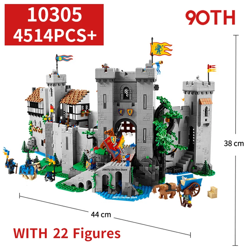 

New Aug 2022 10305 Lion King Knights Medieval Castle Model Building Blocks Assembly Bricks Set Toys for Children Gift Christmas