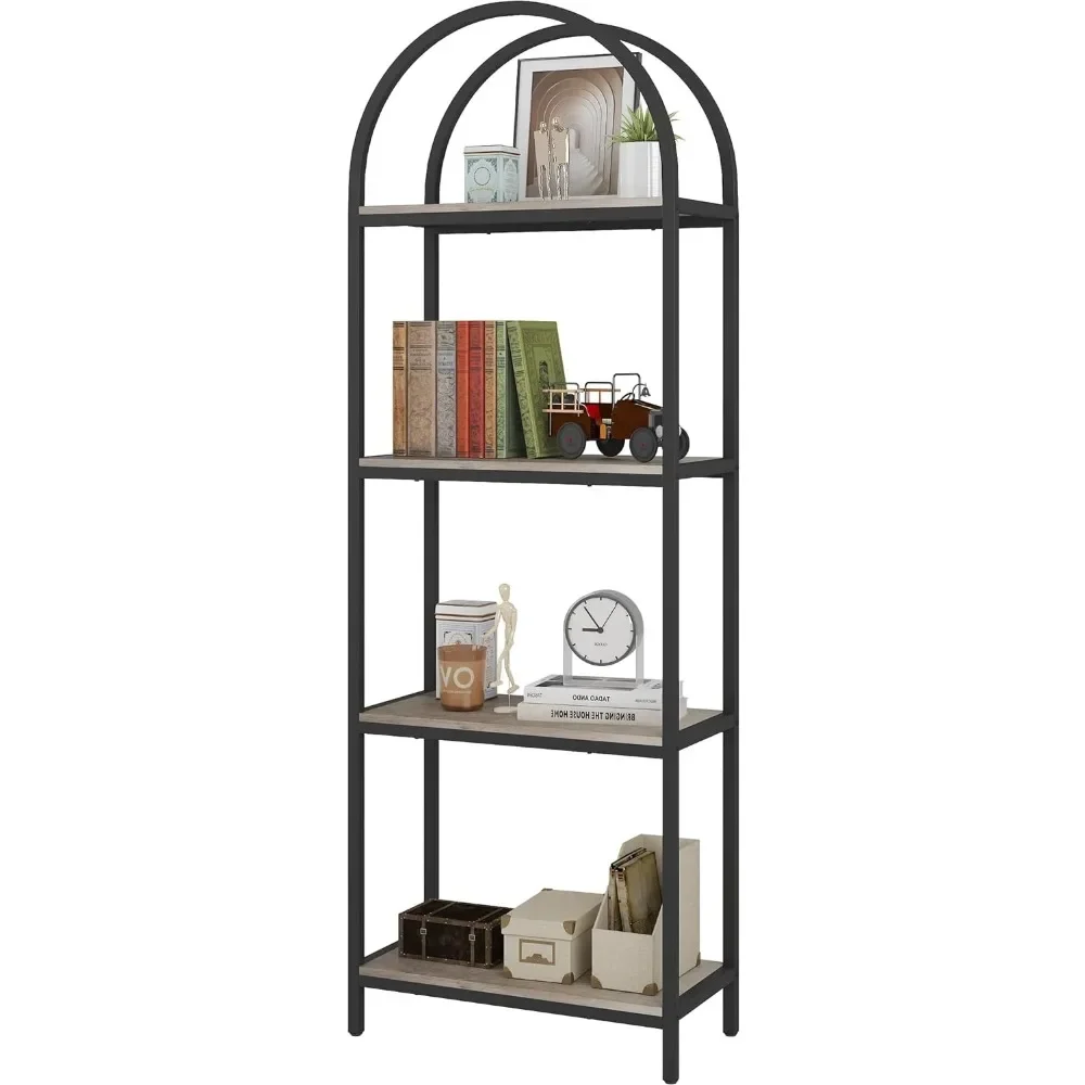 Книжная полка 4-уровневый арочный книжный шкаф открытые книжные полки высотой 71 3
