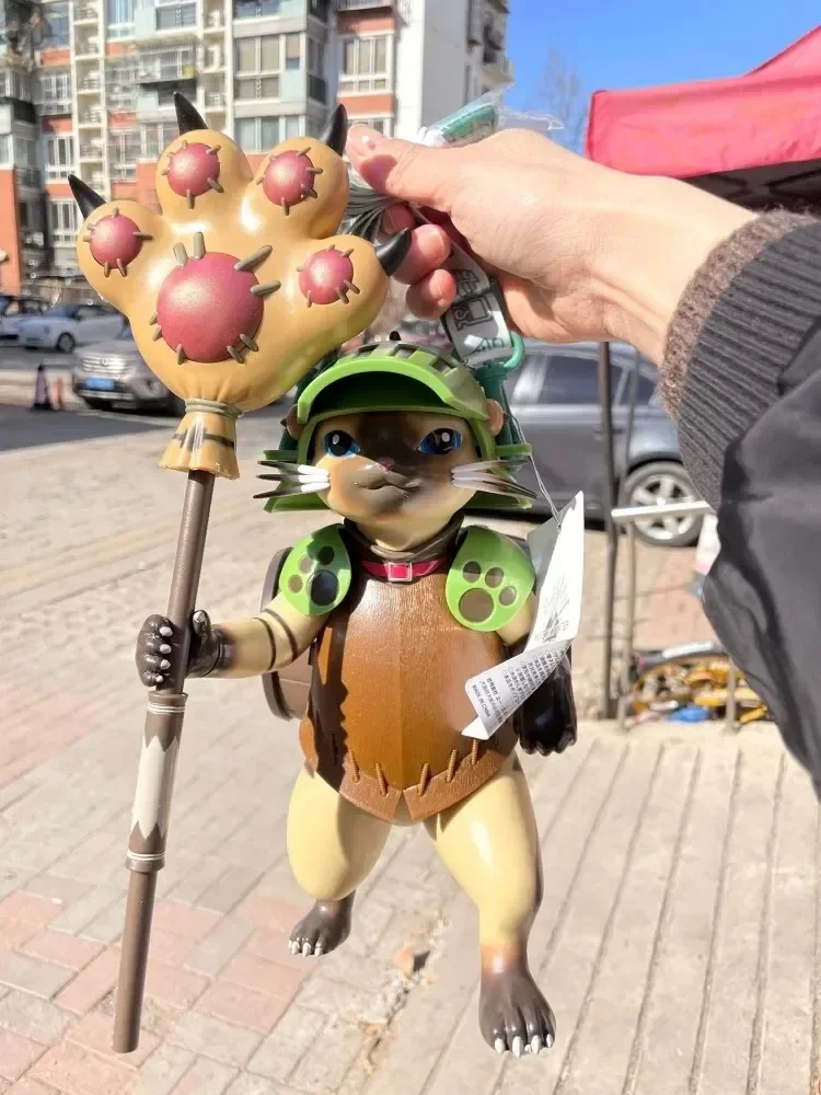 

30cm Monster Hunter Anime Figure Ellione Cat Model Dolls Figurine Game Action Figures Collectible Decor Children Boy Toys Gifts