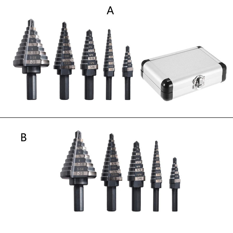 

British High-speed Steel Step Drill Bits for Expansion of Aluminum/ Wood/ Plastic/ Acrylic / Iron/Copper/ Etc.Below 4 Mm