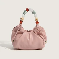 aprxu 2022 new womens bag tote bag summer large capacity handbag shoulder bag women colorful beads handle