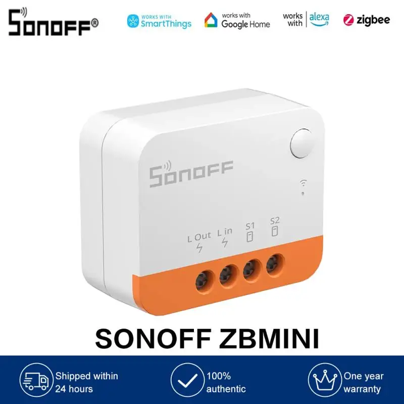 

Умный выключатель SONOFF ZBMINI-L2 Zigbee, двухсторонний переключатель Sonoff MINI DIY, не требует нейтрального провода, работает с Alexa Google Home Alice