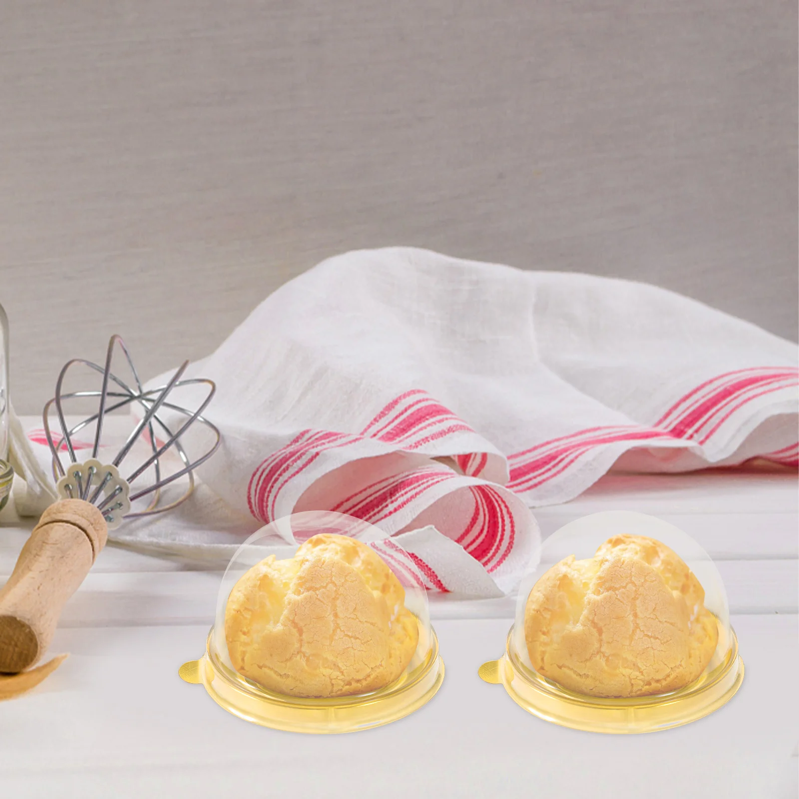 100 шт. круглая пластиковая пуховая коробка с яичным желтком контейнер купольные