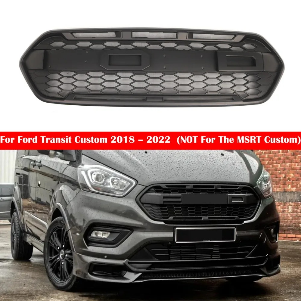 Фото Автомобильные аксессуары подходят для Ford Transit 2018 2019 2020 2021 2022, передняя решетка, решетка бампера без лампы, решетка бампера №1