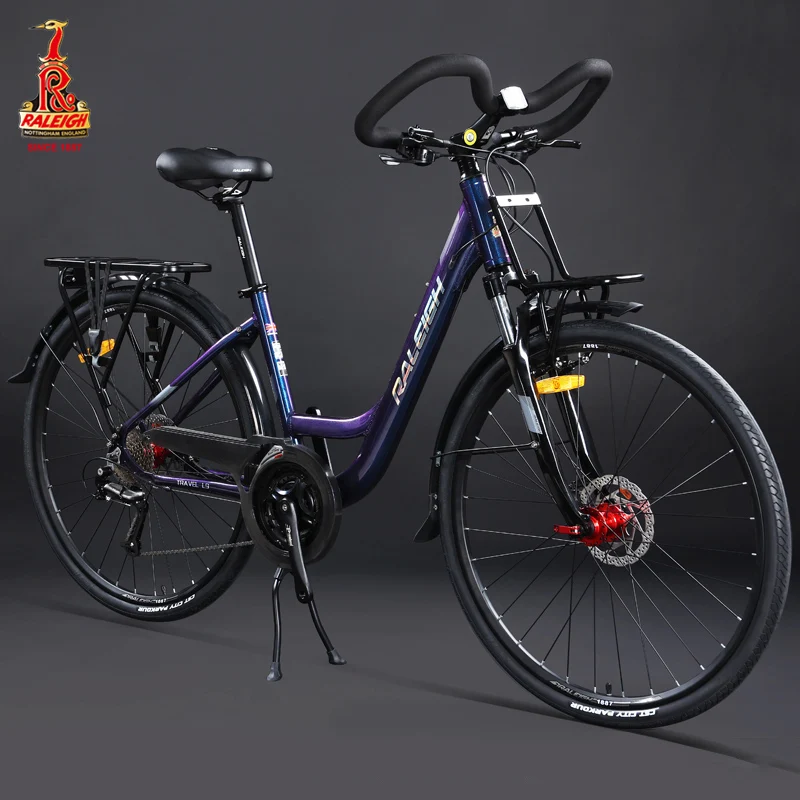 700c Road Bicycle Men Aluminum Alloy Variable Speed Bicycle Student Road City Bike Commuter Bike Touring Bike Butterfly Handle