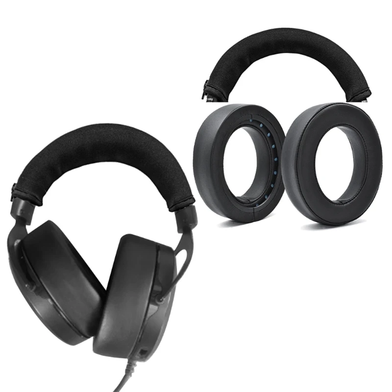 

Comfortable Earpads Head Beams Compatible withCorsair HS50 Pro HS60 Pro HS70Pro Headset Earmuffs Memory Foam Headbands