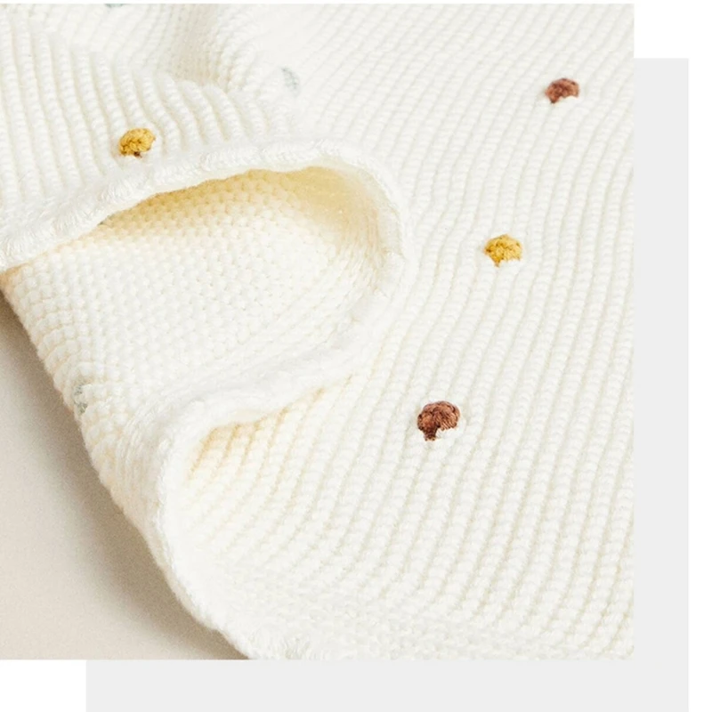 

Baby Blanket Knitted Sofa Throw Blankets Nordic- Pompom Soft Tapestry- Newborn