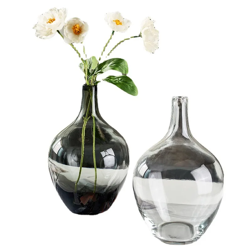 

best-selling simple glass vase new home decoration high-grade transparent decorative vase