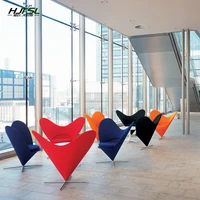 zq single fiberglass lounge chair creative fabric negotiation reception heart shaped chair