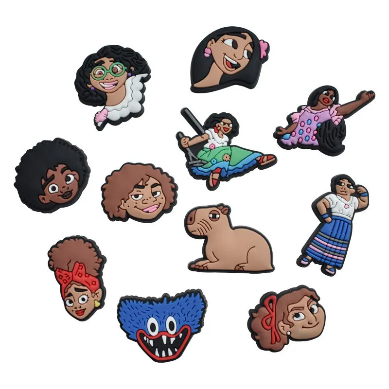 

1PCS Disney Movie Characters Croc Shoe Charms PVC Cartoon Woman Shoes Buckle Clog Decorations DIY Jibz Fit Wristbands Kids Gift