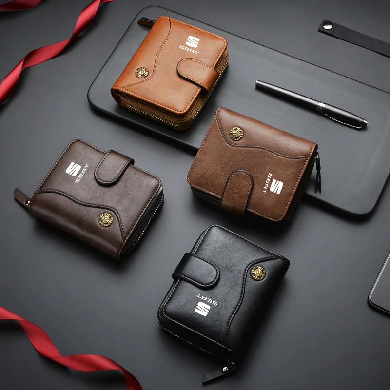 1 шт. винтажный кошелек с пряжкой Tower для банковских карт монет Seat Tarraco Arona Ateca Ibiza