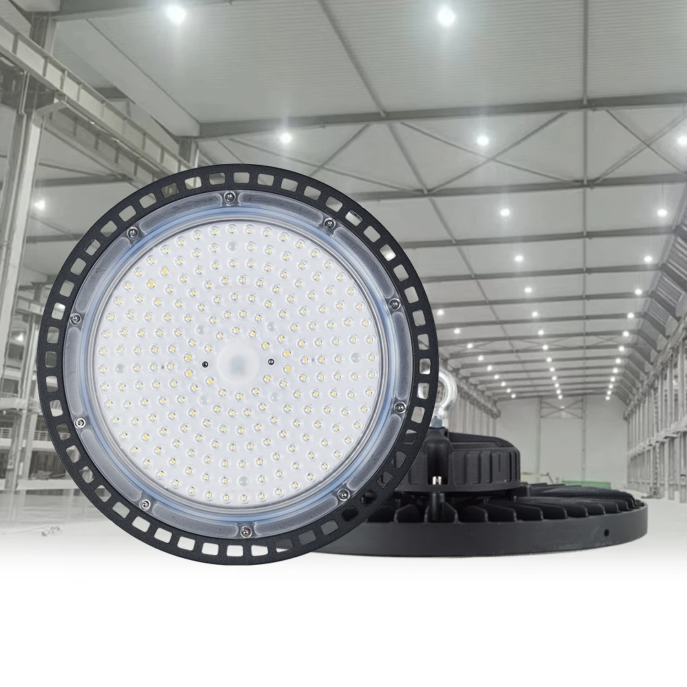 Industrial Workshop Warehouse Highbay Lighting IP65 Waterproof SMD 3030 5050 100W 150W 200W UFO LED High Bay Light