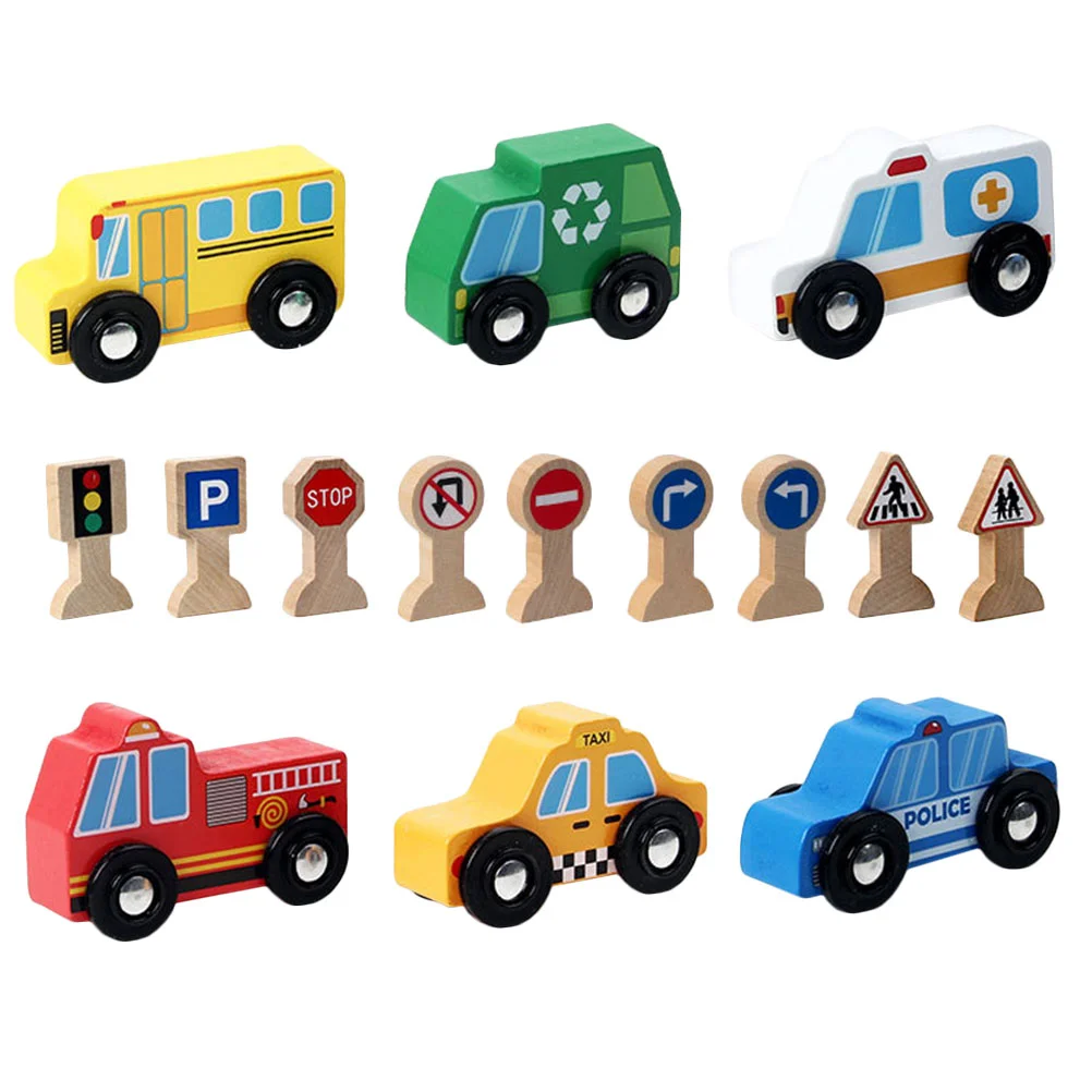

1 Box of Play Traffic Signs for Kids Road Signs Set Street Signal Traffic Car Toys Models Kit for Children