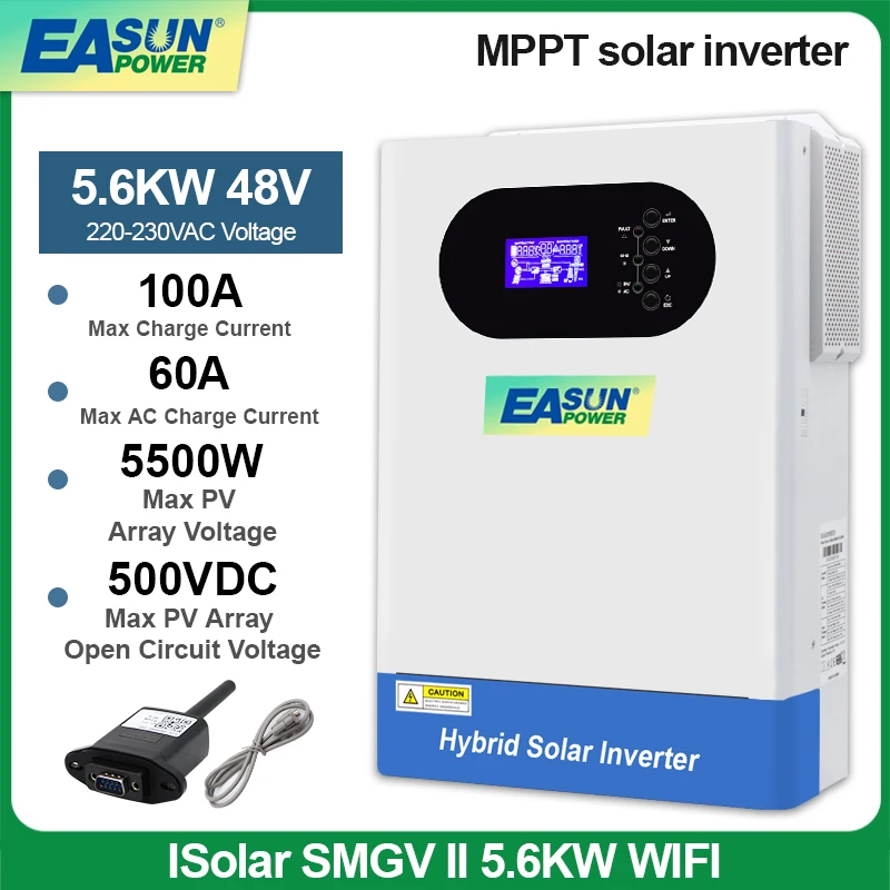 

Источник питания EASUN 220 кВт MPPT чистая Синусоидальная волна 5500 в 48 В Гибридный солнечный инвертор Вт PV В постоянного тока а солнечное зарядное устройство поддерживает параллельное