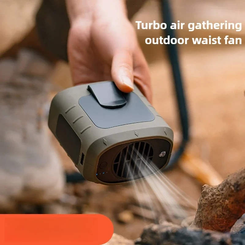 Новый уличный бесшумный поясной вентилятор портативный USB-блок питания для