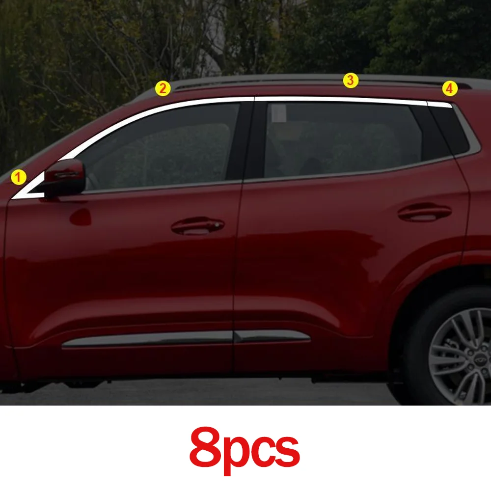 

Для Chery Tiggo 5x 3 4 DR 4.0 Sportequipe 5 2017 ~ 2025 Серебристый Нержавеющая сталь Автомобильная дверная оконная рама Накладка на порог Аксессуары