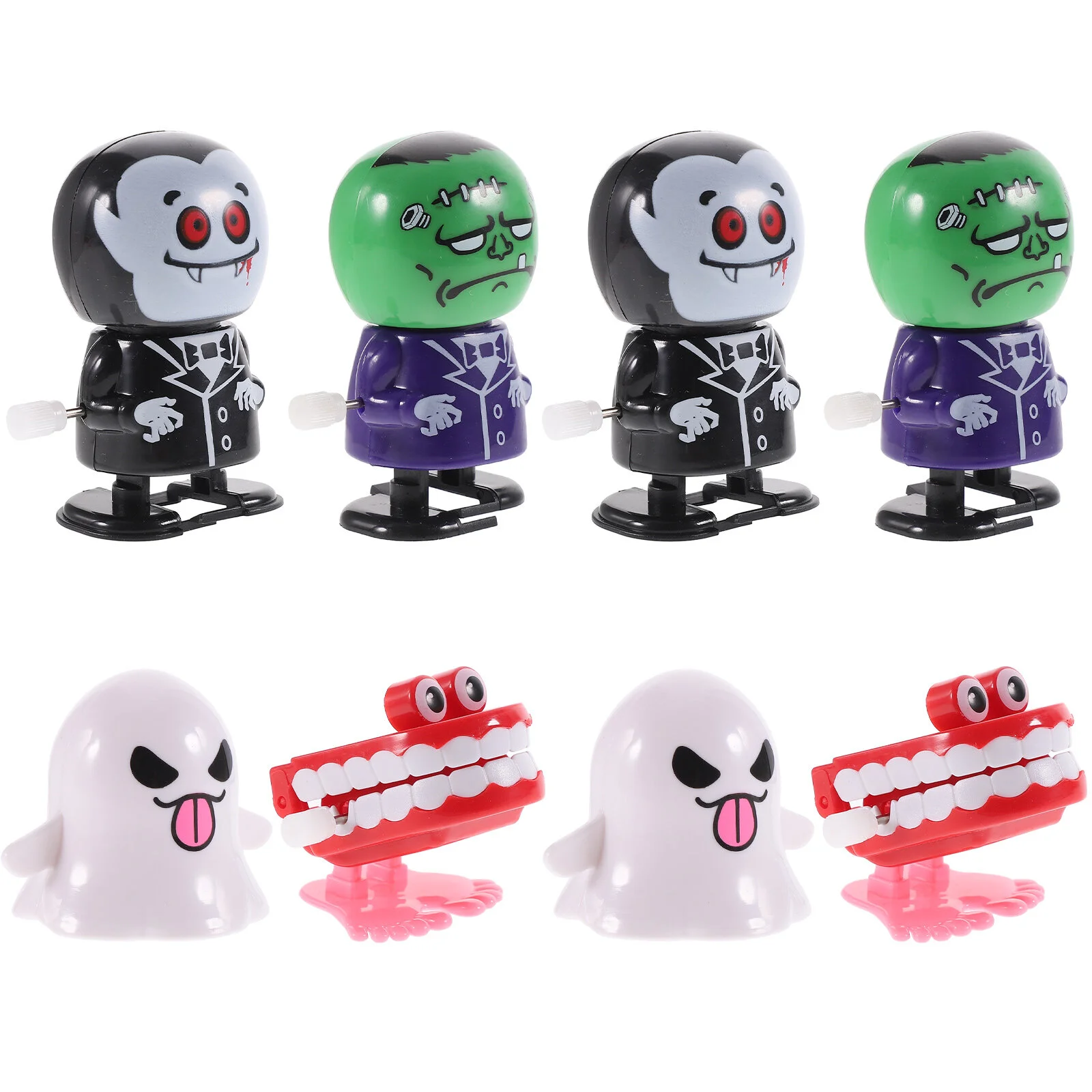 

8 Pcs Desktop Toys Props Halloween Wind-up Cartoon Design Unique Party Festival Plaything Plastic Creative