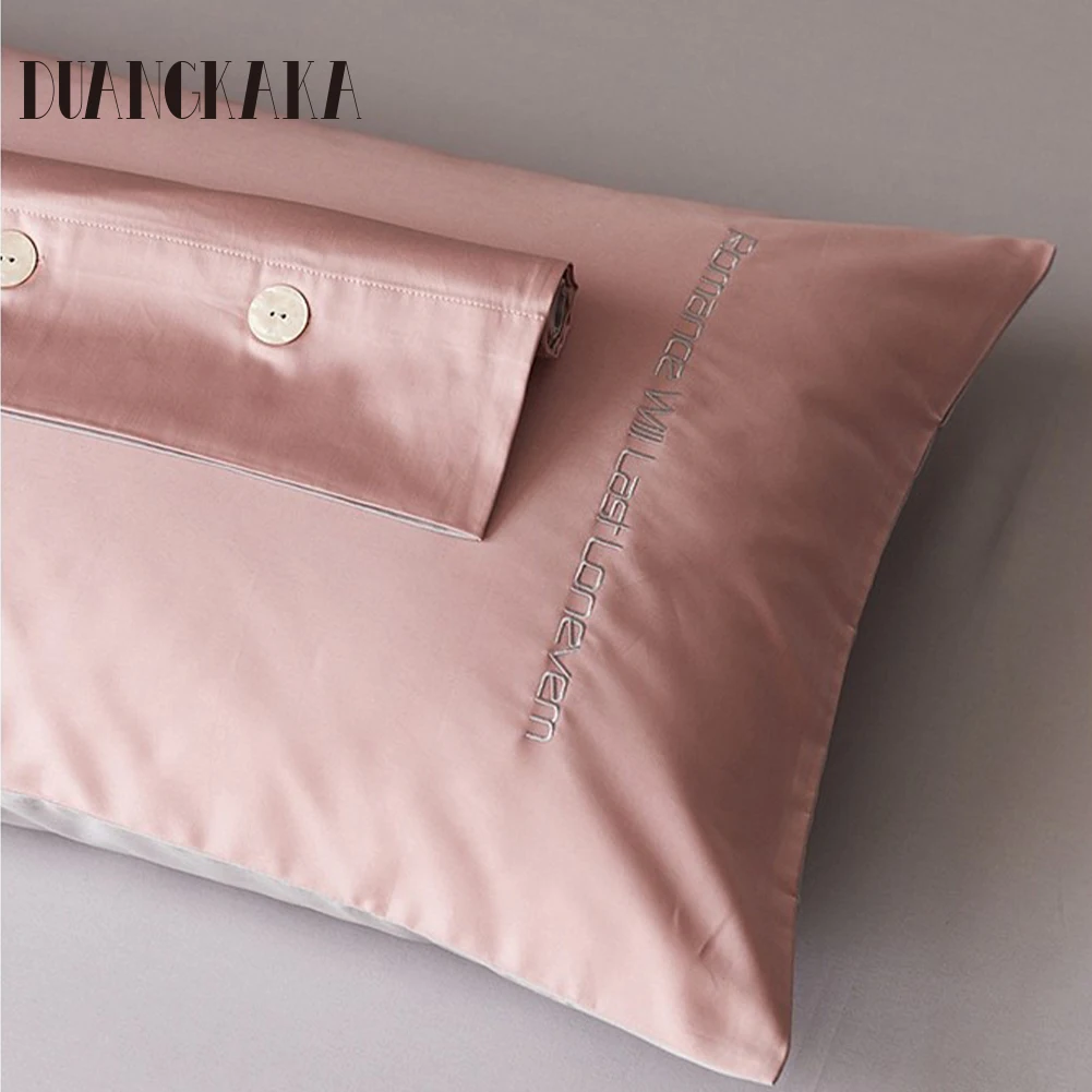 

Duangkaka Luxury Pillowcase-600 Thread Count-100% Queen Size Pure Long Staple Cotton-Silky Smooth Feeling Pillow Cover(1 PC)