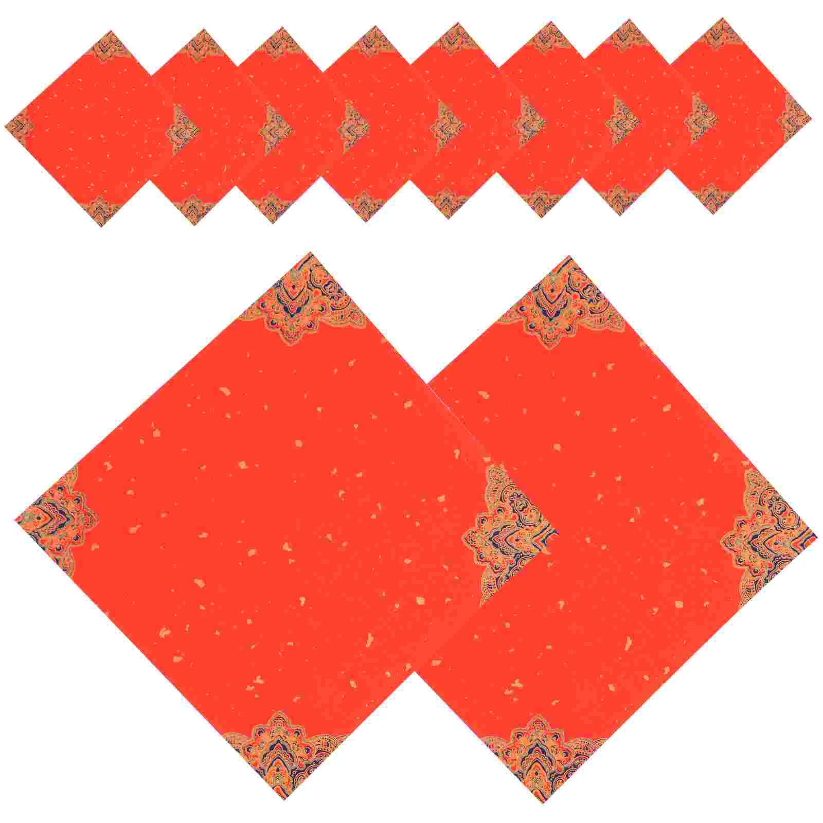 Лунный календарь с персонажем Фу 20 шт. Doufang рисовая бумага красный Сюань