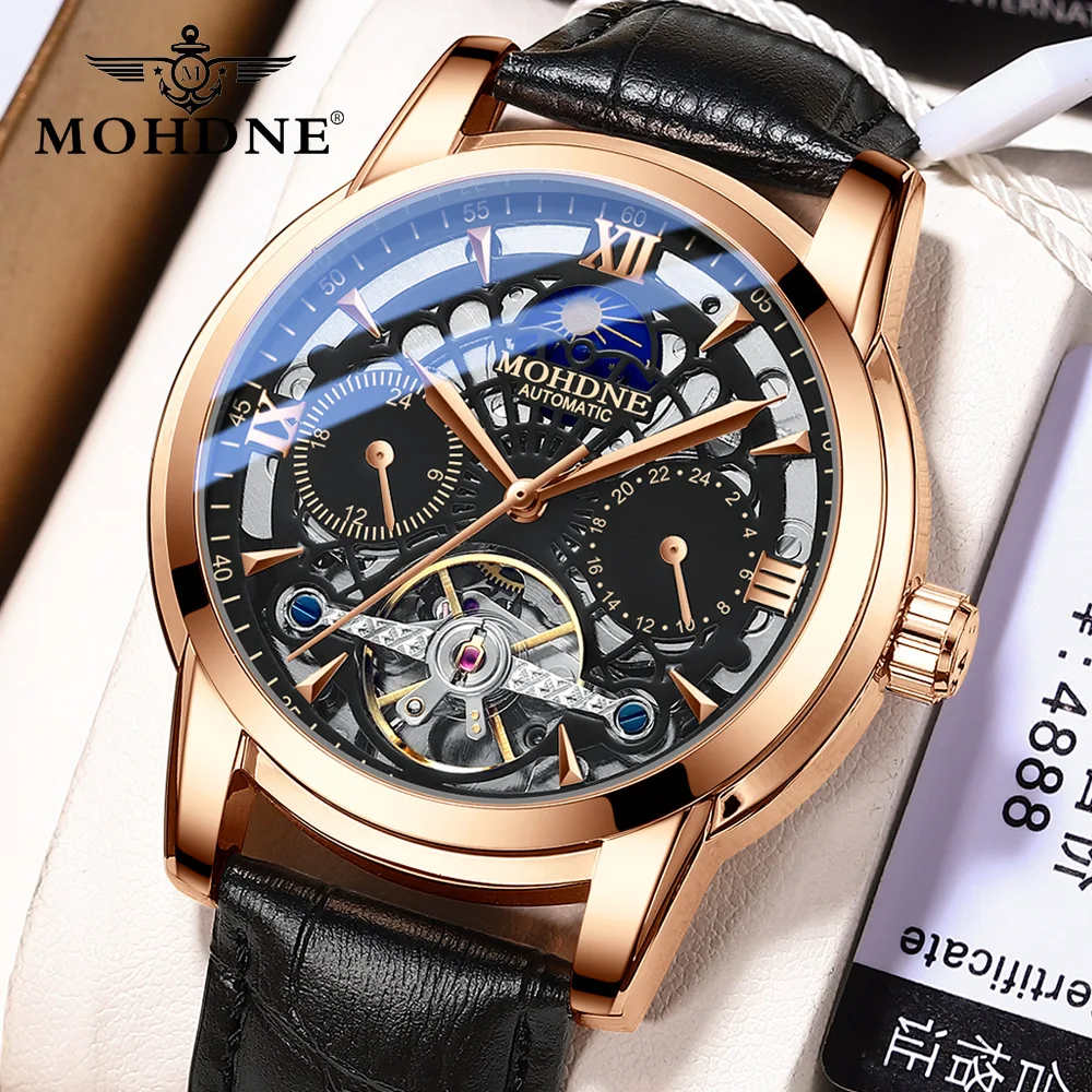 

New Men's Watch Top Brand Mechanical Watch Men's Watch Steel Band Sports Men's Watch Waterproof Black Watch Relogio Masculino