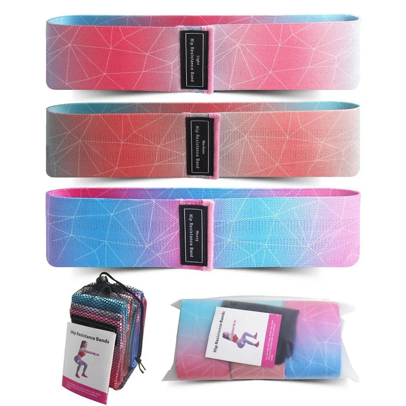 

Elastic Band Glute Resistance Band Polyester Cotton Woven Yoga Rally Fitness Band 18~70Lbs Sport Pull Rope Home Gym Accessories