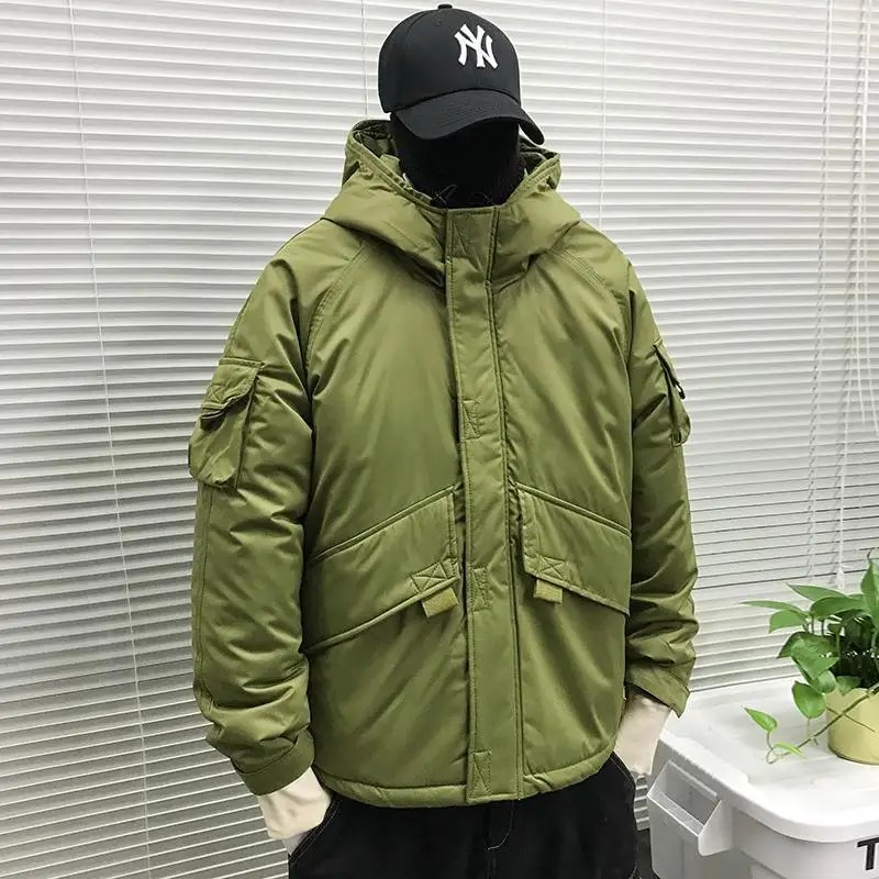 Men's Large Size Jacket Autumn and Winter 2022 Outerwear Oversize Coat Warm Parka Male Hooded Waterproof Jacket Men Q221