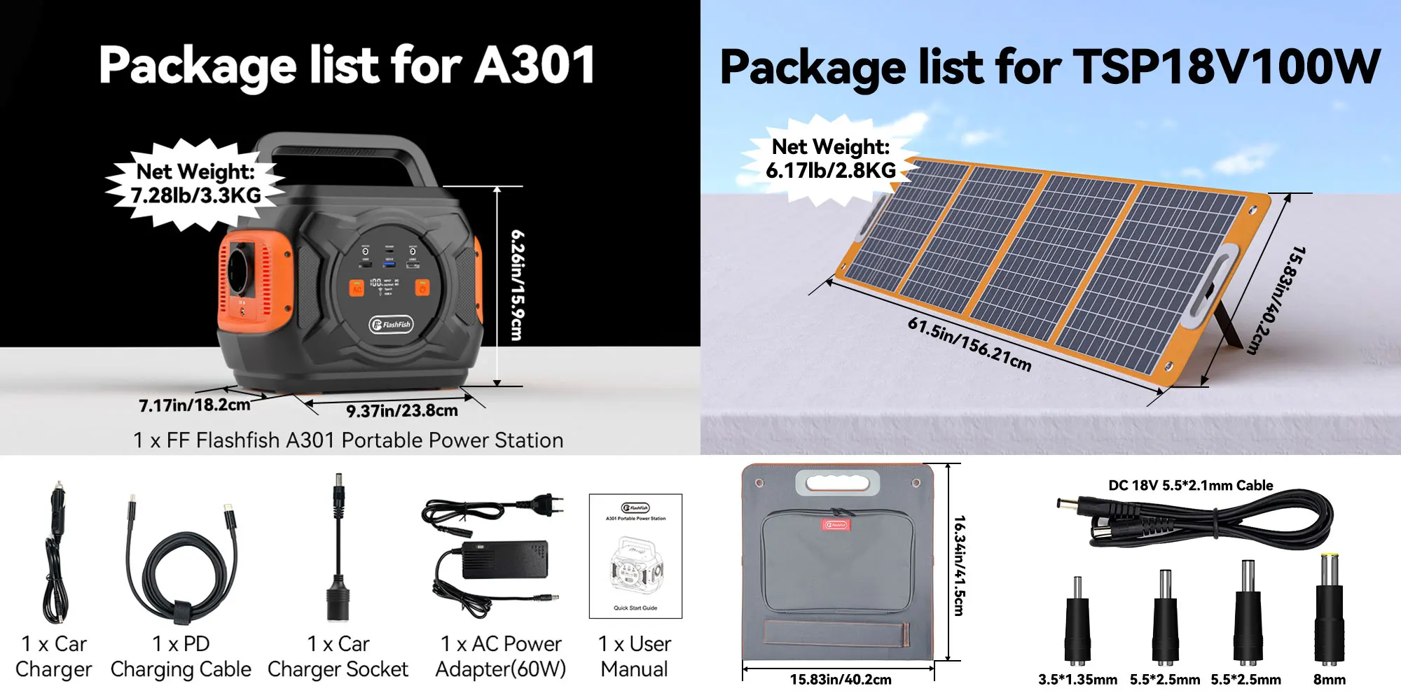 

FF Flashfish A301 портативная электростанция 292Втч