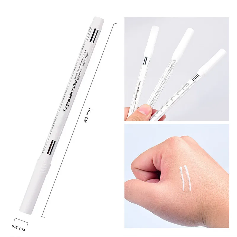 

1pcs White Surgical Eyebrow Tattoo Skin Marker Pen Tools Microblading Accessories Tattoo Marker Pen Permanent Makeup