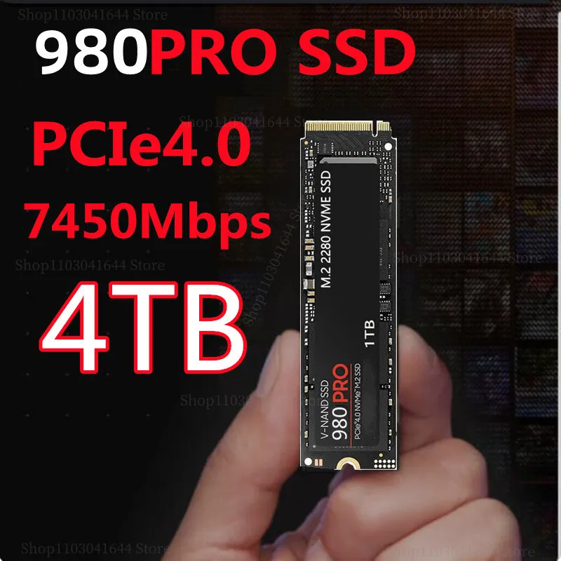 

Brand New 980 Pro SSD 1TB 2TB 4TB NVMe PCIe 4.0 M.2 2280 Disk Drives for PS5 PlayStation5 Laptop Mini PC Gaming Computer