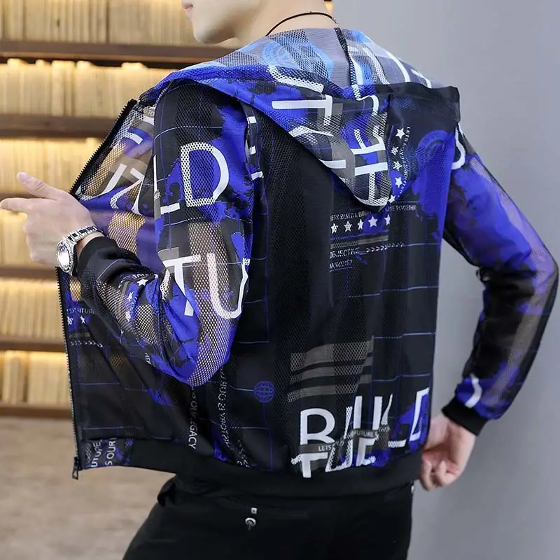 

Men's summer ice silk thin sun-protective clothing casual loose plus size sun protection jacket outdoor sports jacket jacket men