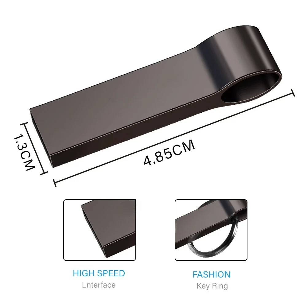 ła pamięć flash USB 3.0 w metalowym pudełku 128 ГБ бесплатный брелок для ключей 64 свисток pendrive 32 srebrny