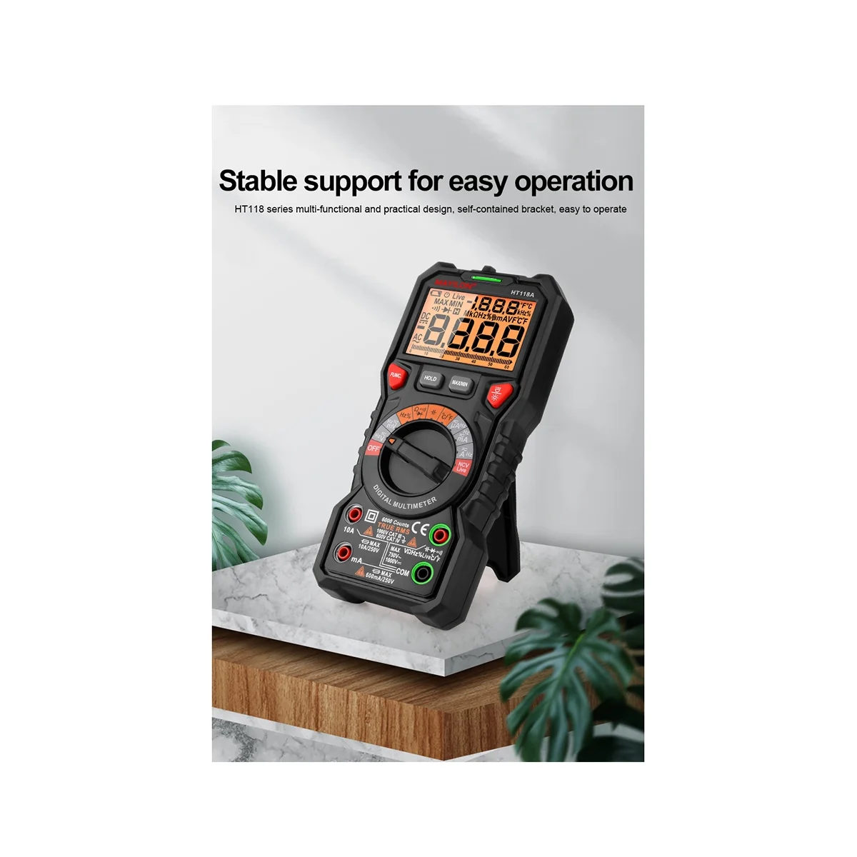 

MAYILON HT118A Digital Multimeter Auto Range NCV Hz Ture RMS AC/DC 6000 Counts High Precise Multimetro Testers