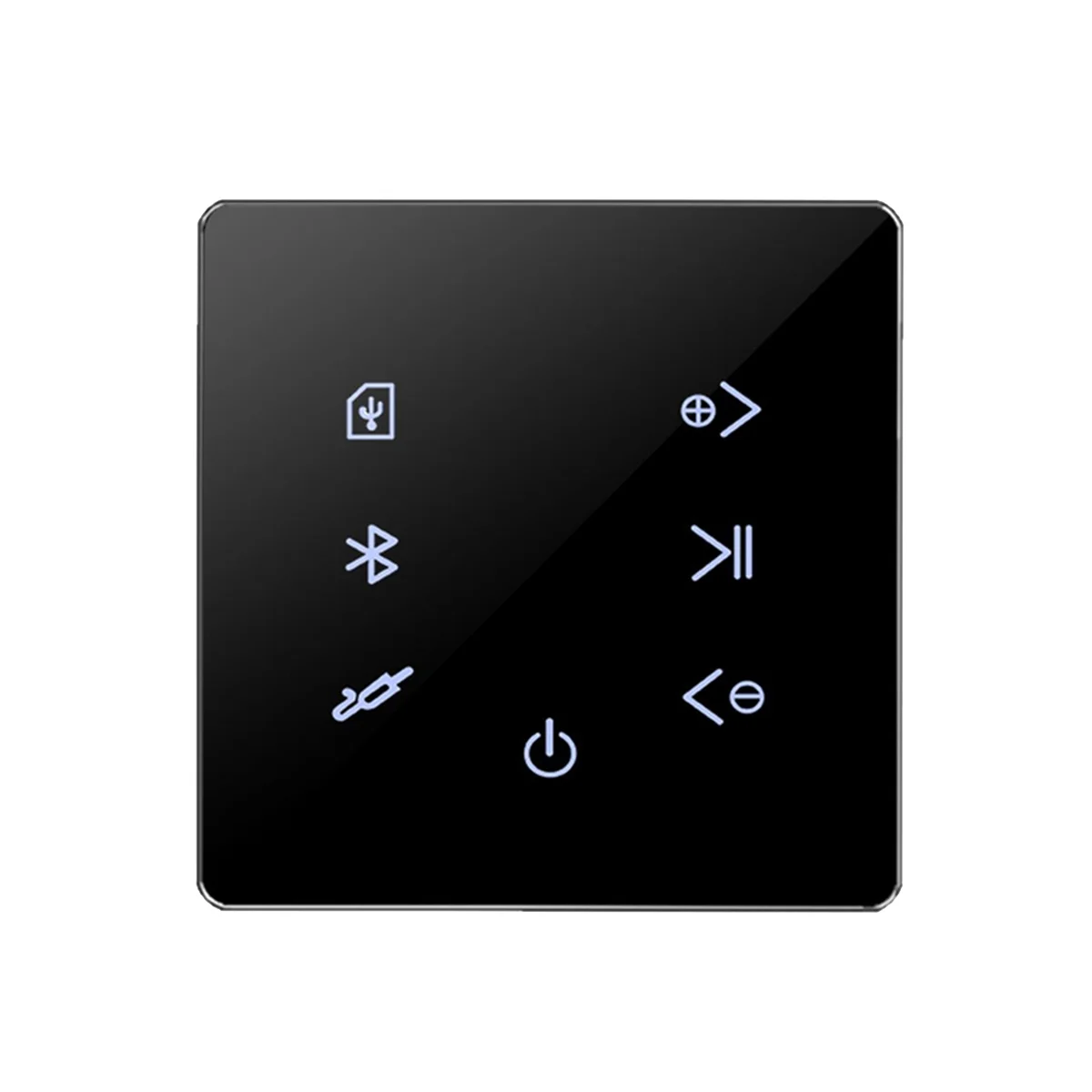 

Bluetooth Amplifier in Wall USB SD Card Music Panel Smart Home Background Audio System Stereo for Hotel Restaurant-Black