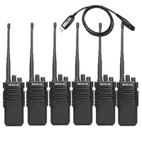 6pack retevis rt29 10w long range encryption walkie talkie scrambler uhf400 480mhz 3200mah scan two way radioprogramming cable