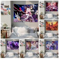 honkai impact 3rd tapestry art printing art science fiction room home decor japanese tapestry